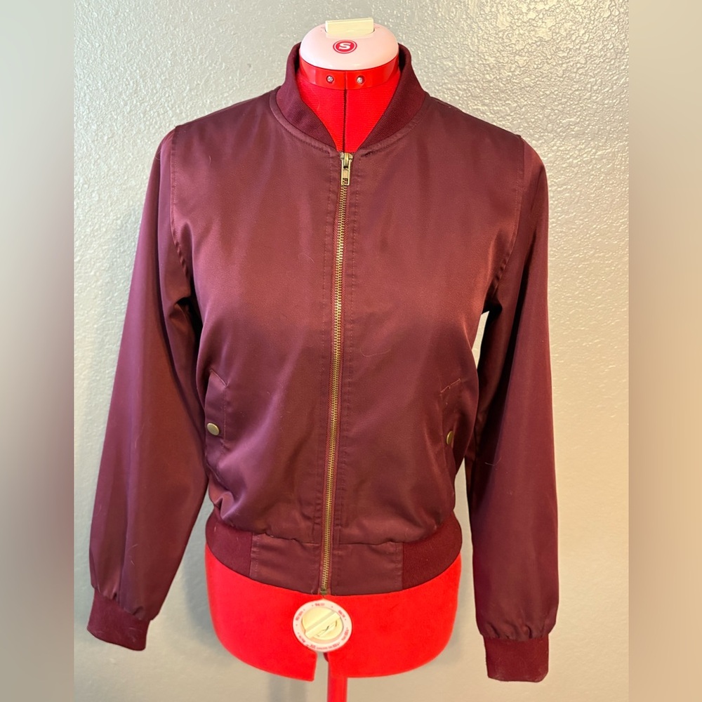 Maroon Bomber Jacket